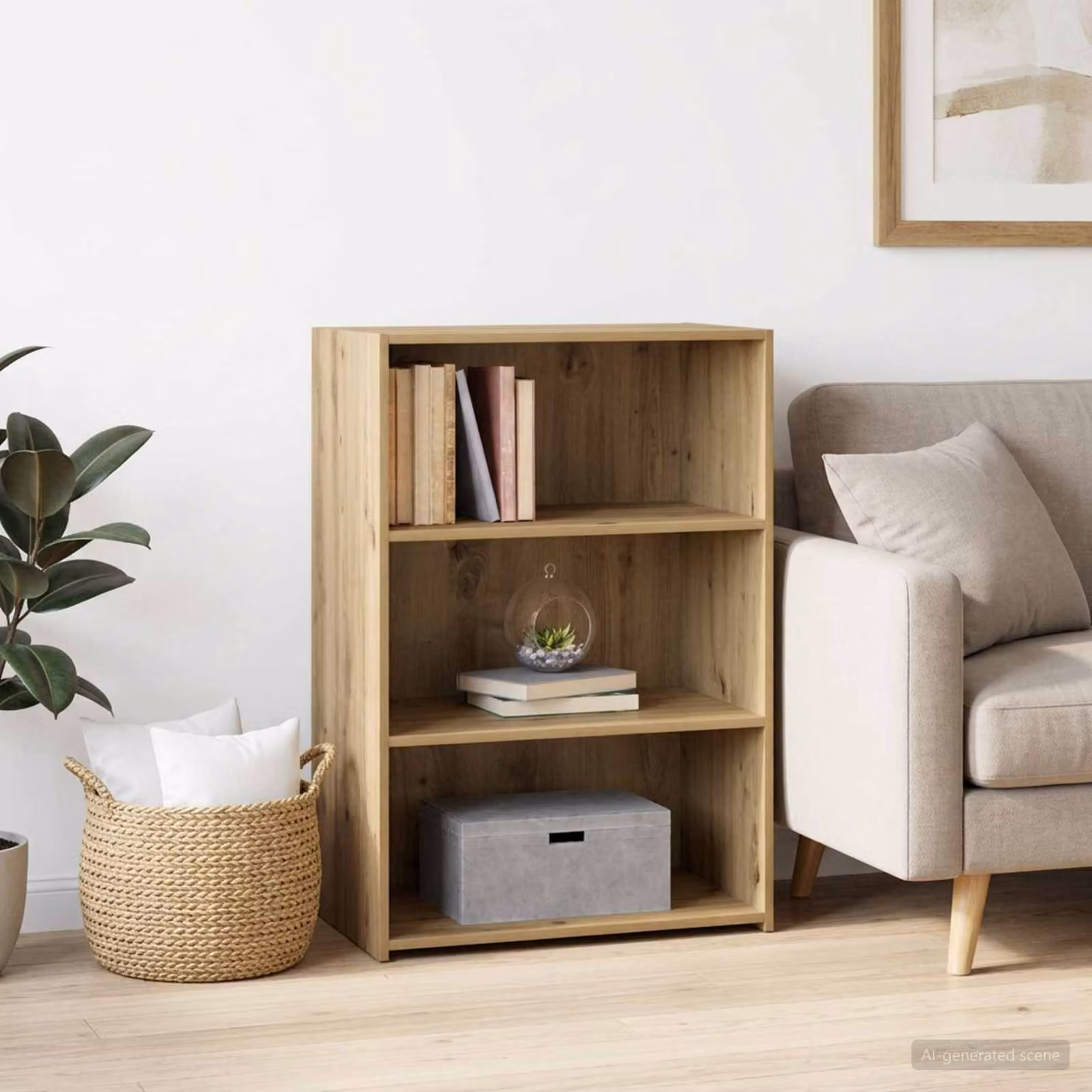 Credenza moderna vidaXL in legno color rovere marrone L: 70 cm, P: 41 cm, H: 93 cm