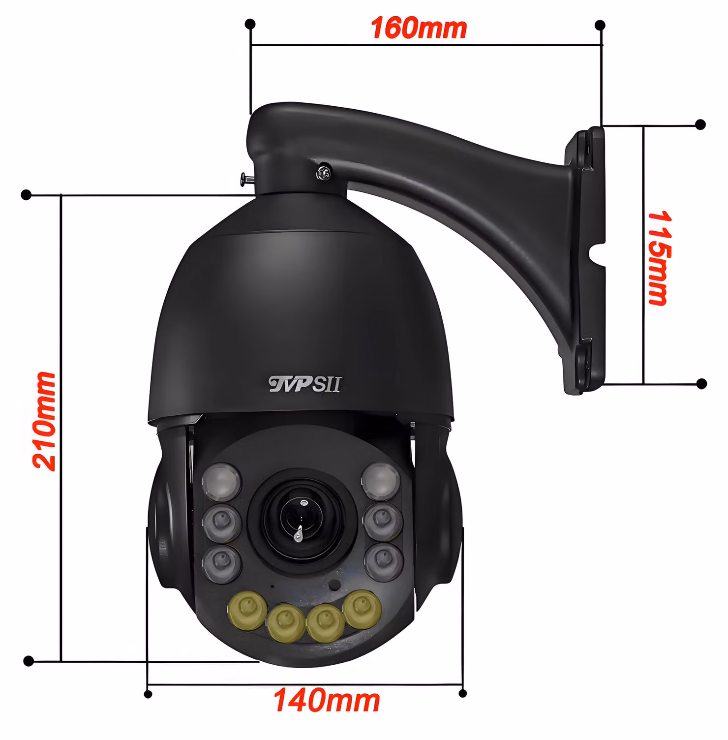 Telecamera PTZ – Telecamera a cupola – Telecamera IP – Telecamera di videosorveglianza – 4K, 8 megapixel, zoom ottico 54x – Impermeabile