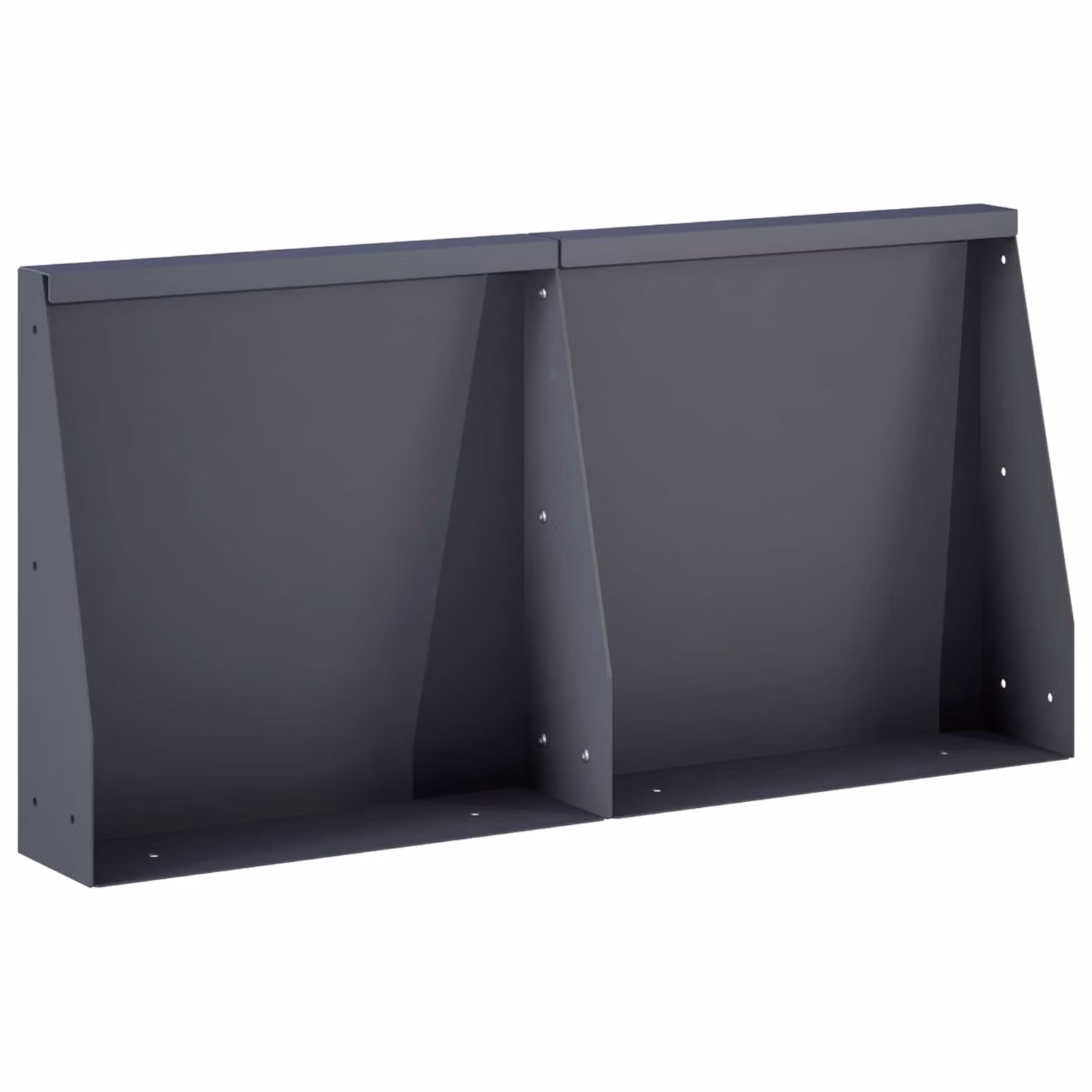 Set di 2 pezzi di muretti per aiuole rialzate vidaXL in acciaio color antracite L 40 cm x P 12 cm x H 30 cm