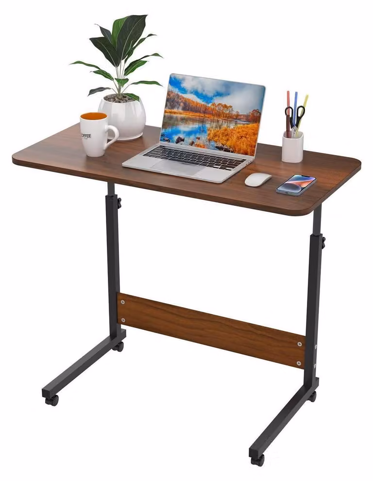 Tavolo regolabile in altezza per laptop, da 69 a 90 cm, dimensioni 80x40 cm, in legno