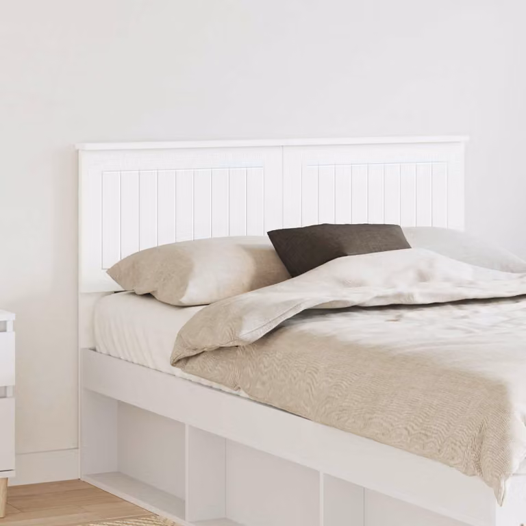 Testiera per letto moderna vidaXL in legno ingegnerizzato bianco opaco