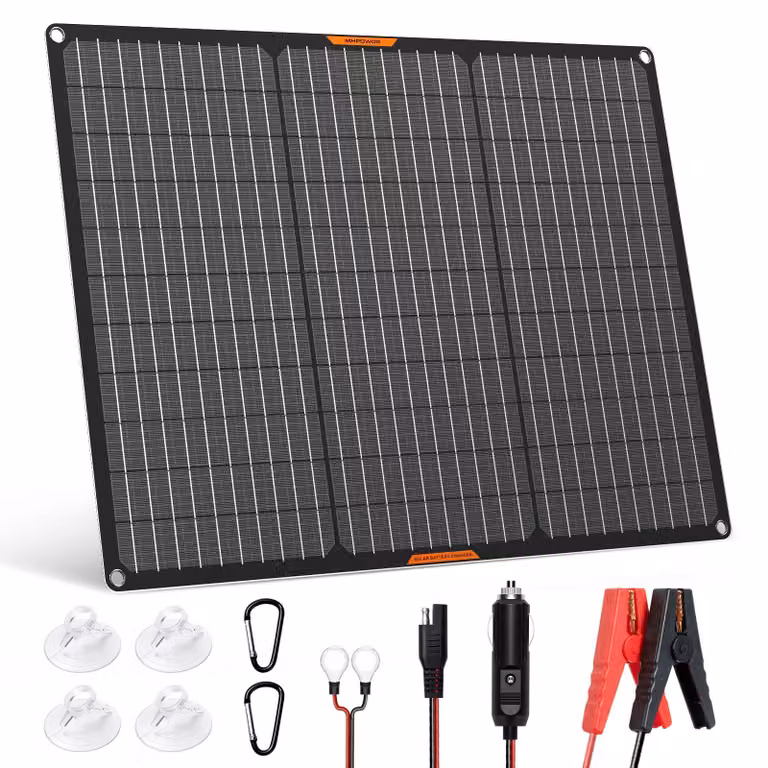 Pannello solare da 50 W, 12 V, caricabatterie portatile per auto e barche
