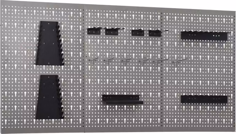 The Living Store Parete attrezzata 3 pezzi 40×58 cm in acciaio