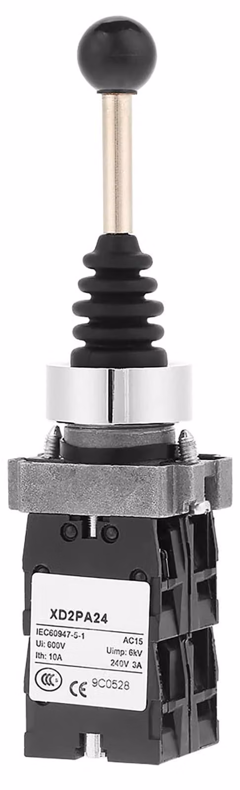 Interruttore a joystick, 4 posizioni, 10A, 600V, ritorno a molla, per uso industriale