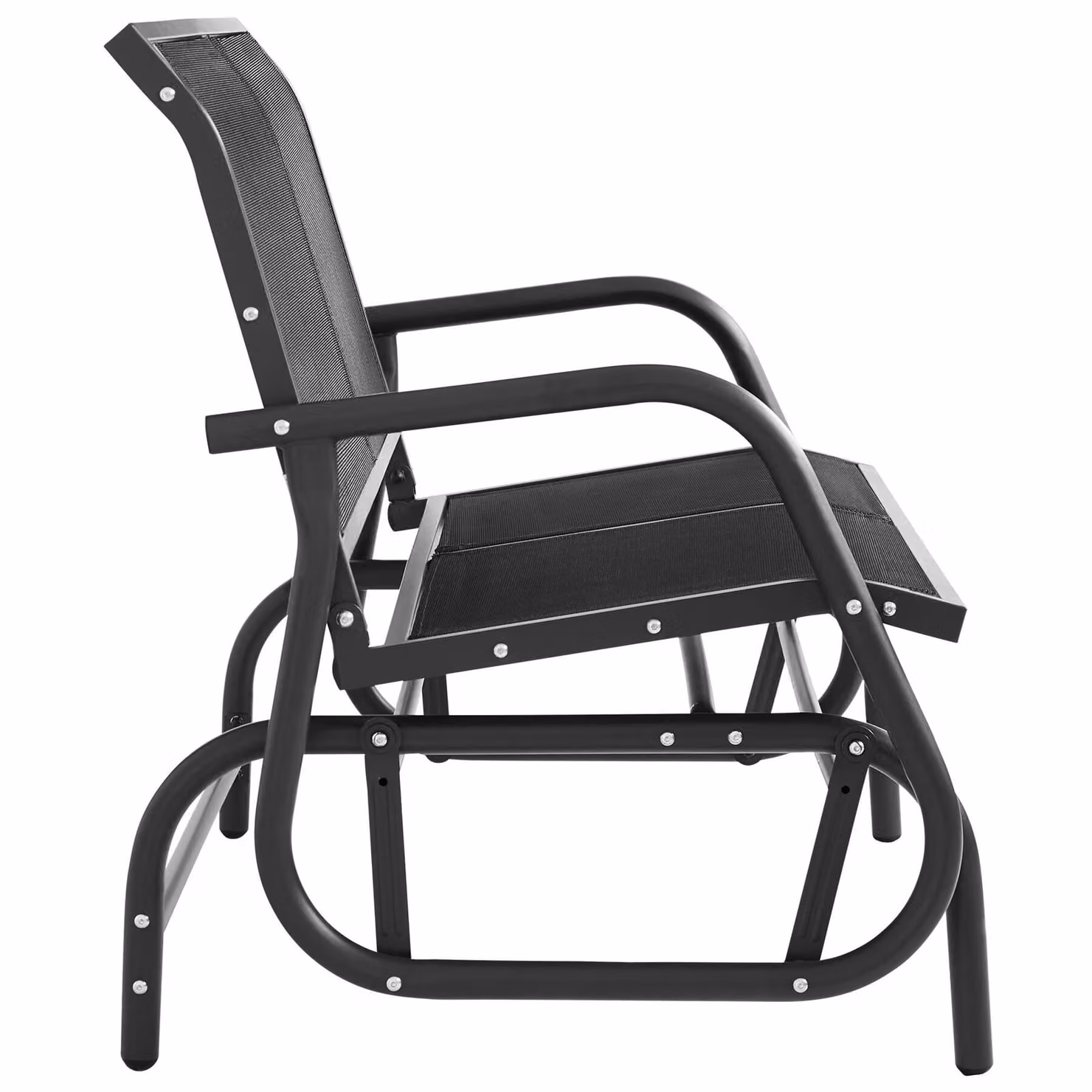 Panca a dondolo Greta da 2 posti TecTake colore nero L: 121 cm, P: 72 cm, H: 86,5 cm – 1