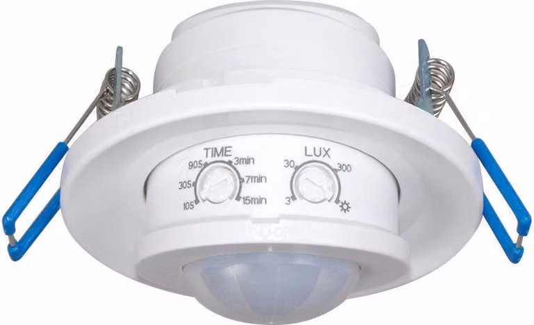 Rilevatore di movimento PIR a incasso Sensore di movimento a infrarossi per installazione a soffitto da 360° 6m
