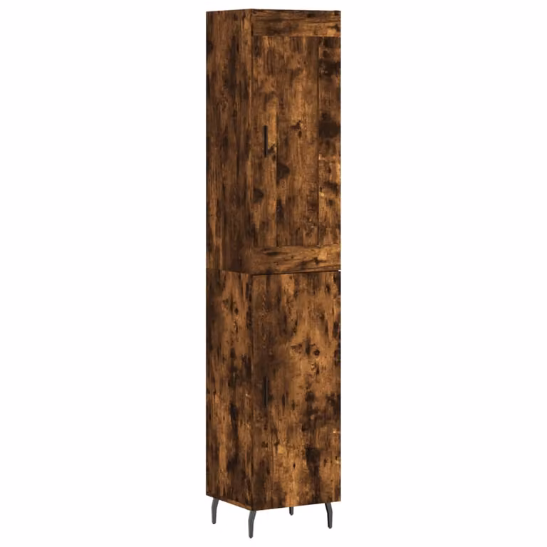 Credenza Rovere Fumo 34,5x34x180 cm in Legno Multistrato
