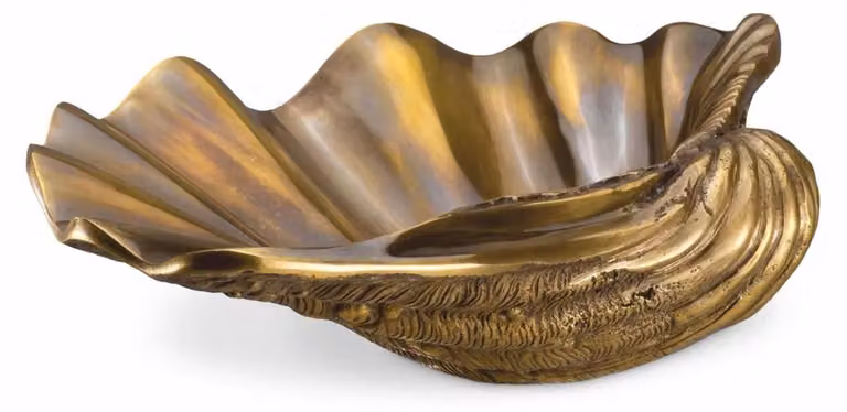 Casa Padrino oggetto decorativo a forma di conchiglia in ottone vintage 32 cm - Accessori decorativi