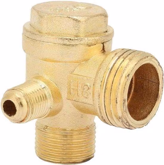 Valvola di ritegno unidirezionale per compressore d'aria a tre vie - Attacchi - Componenti per compressori d'aria