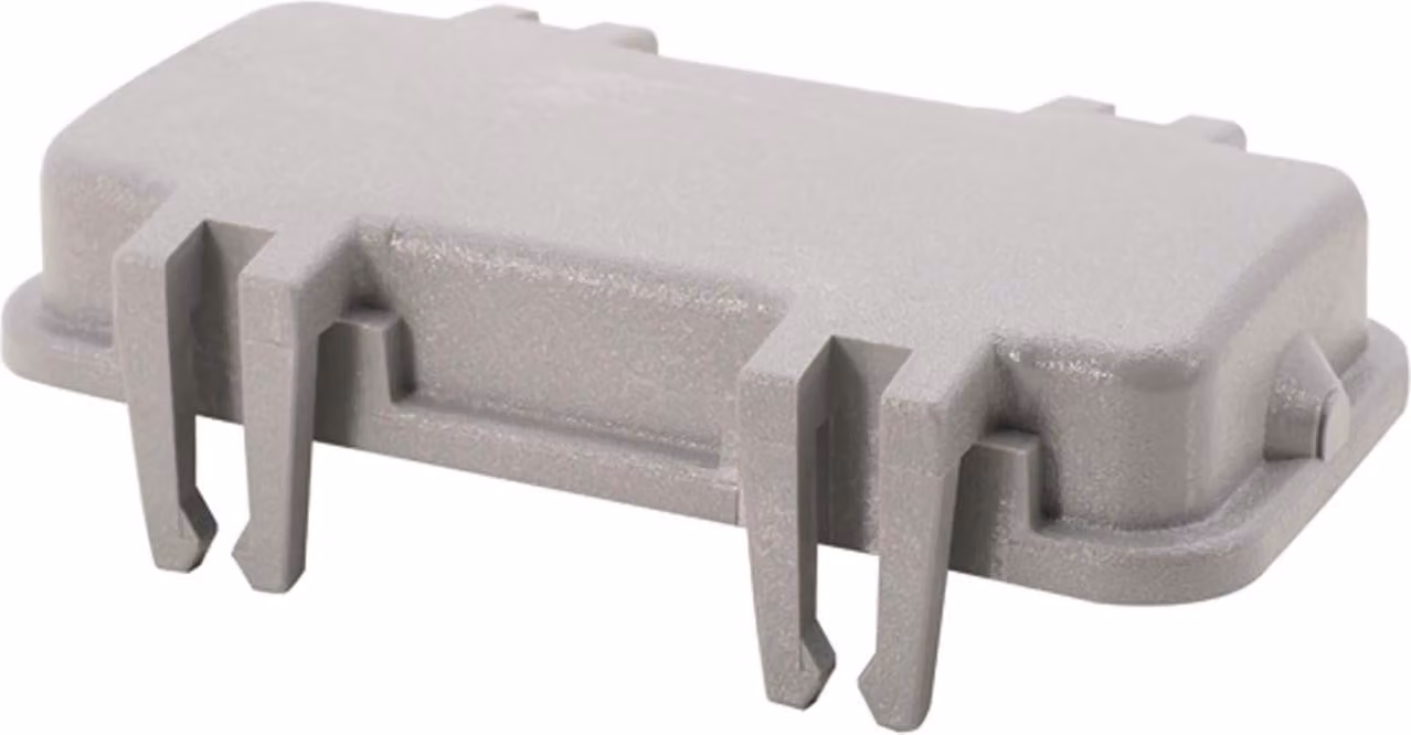 Cappuccio protettivo HARTING 16B in plastica con 4 clip per parte superiore senza dispositivo anti-perdita Intervallo di temperatura da -40 °C a 125 °C