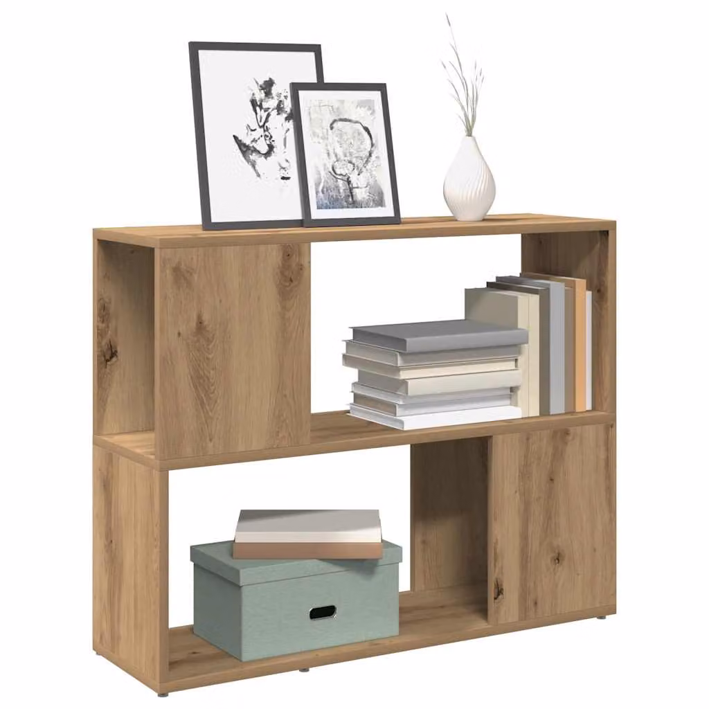 Libreria/Divisorio vidaXL in Rovere Artigianale Marrone, Design Moderno, L 80 cm x P 24 cm x H 63 cm