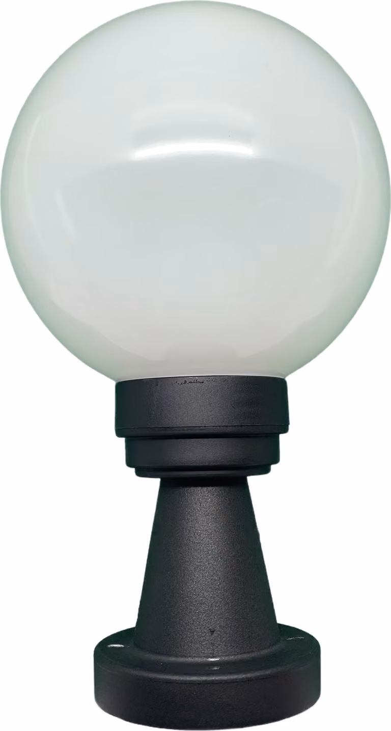 Luci a sfera Lampada a sfera per esterni bianca con base Ø 20cm