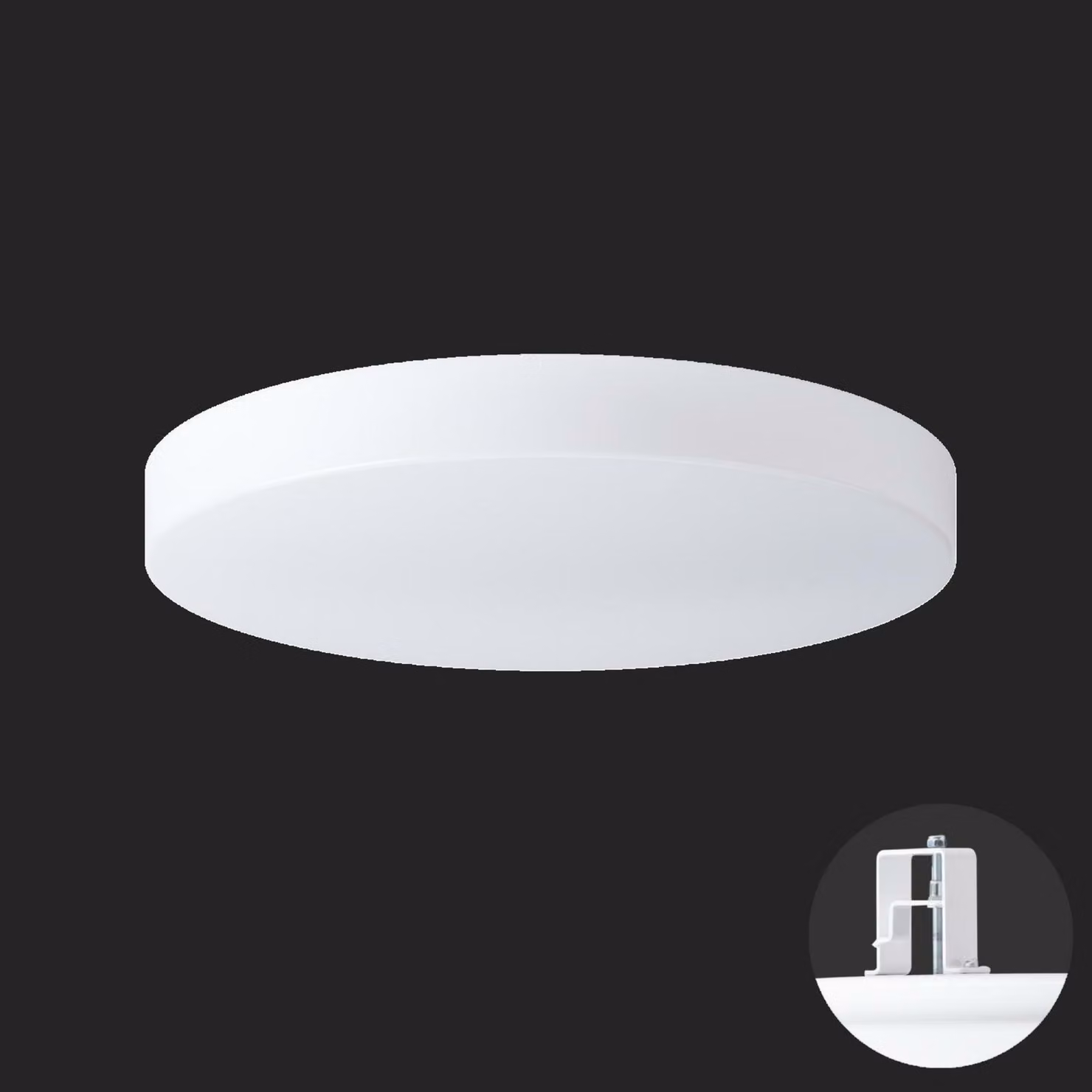 OSMONT DEL68671 DELIA V3 apparecchio da soffitto/parete in plastica per montaggio a semi-incasso bianco IP44 4000 K 49W LED combinazione di emergenza 3 h