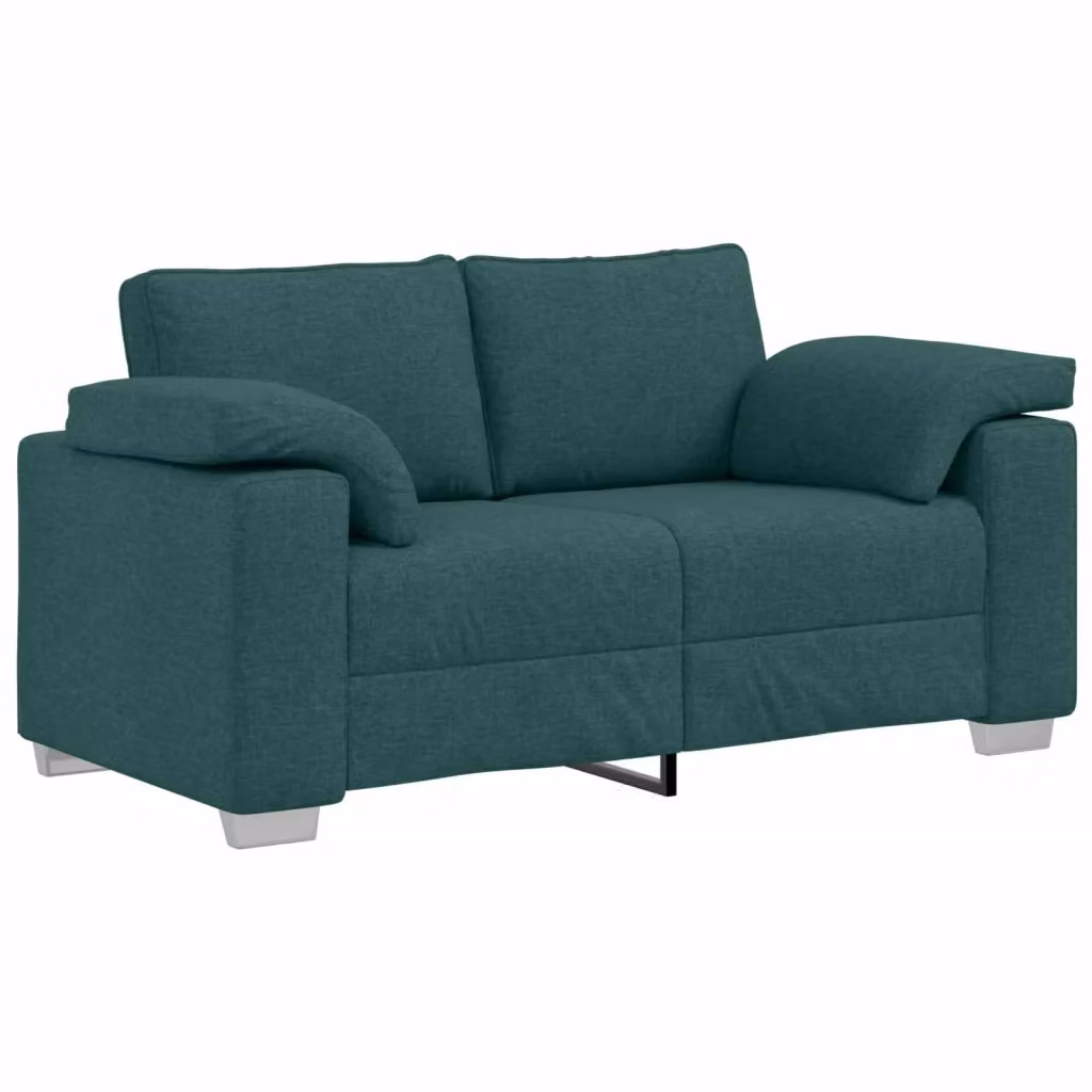 Divano a due posti moderno vidaXL in tessuto verde con struttura mista e imbottitura, L: 160 cm, P: 82 cm, H: 77 cm – 2