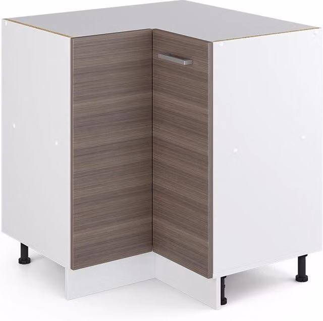 Mobile ad angolo per cucina Vicco R-Line Grigio e Bianco con ante a soffietto senza piano di lavoro L: 75.6 cm, H: 81.6 cm, P: 46.0 cm