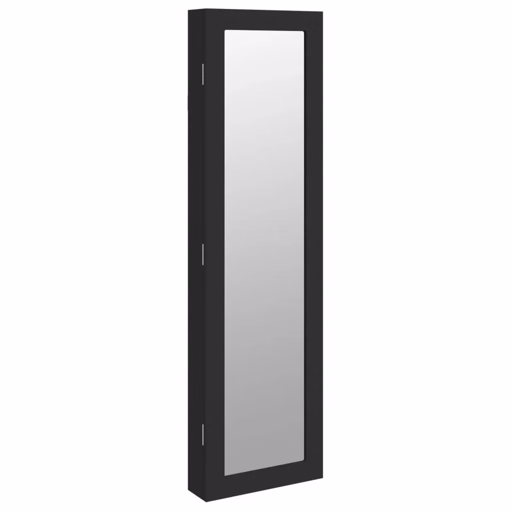 Armadio Portagioie con Specchio a Muro Design Mania Nero L: 30 cm, P: 8,5 cm, H: 106 cm – 2
