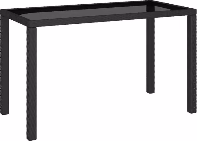 Set da Pranzo da Giardino 6 pz con Cuscini in Polyrattan Nero 315988