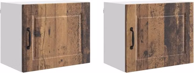 Set di 2 armadietti da parete per cucina moderni con ripiani 50 x 31 x 40 cm in legno multistrato legno antico 02_0054258