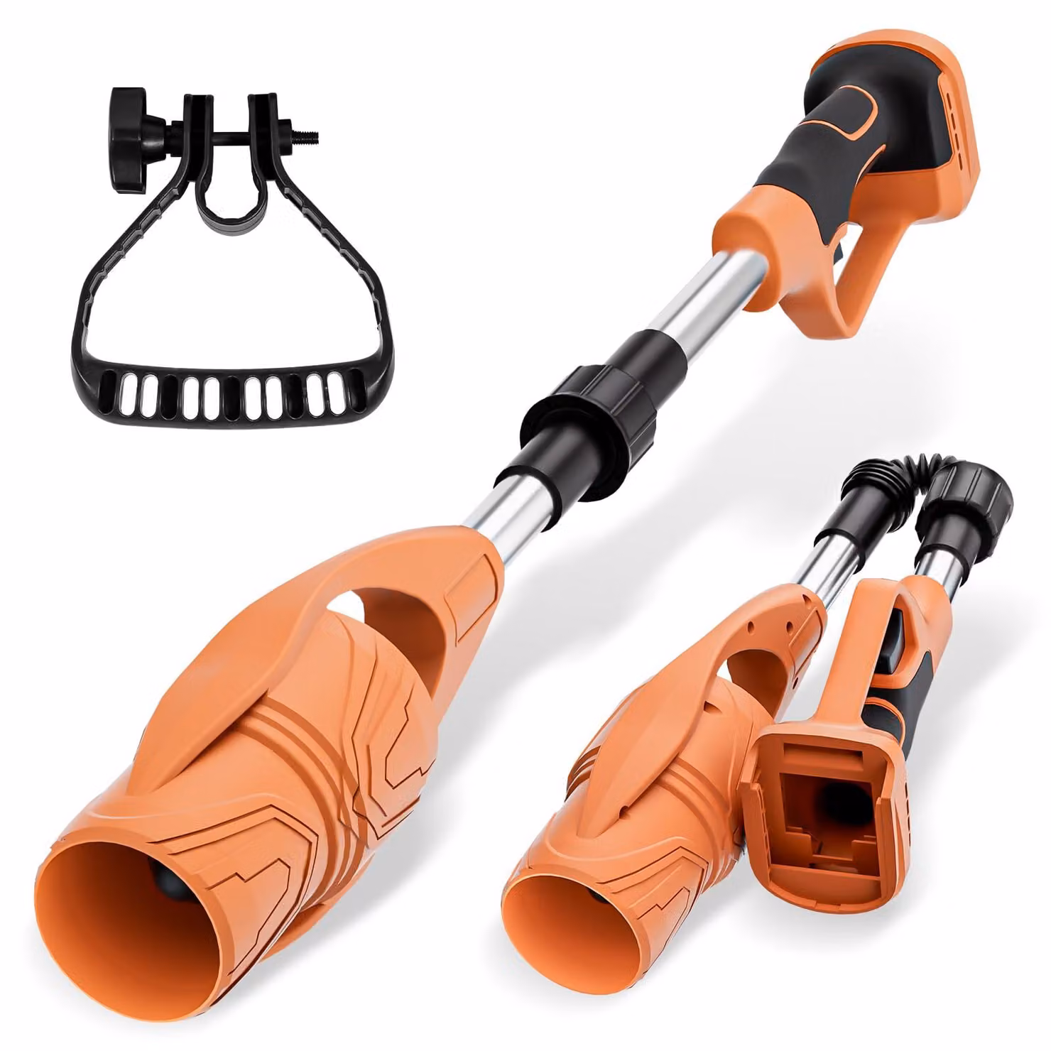 Soffiatore a batteria pieghevole per foglie, 63 m/s, 600 CFM, 18 V, colore arancione