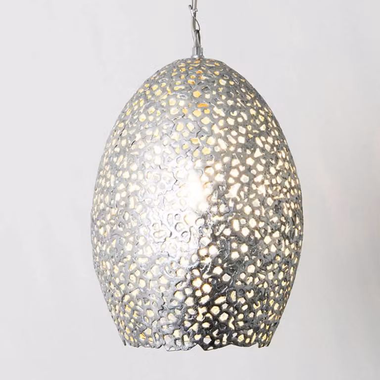 Holländer Lampada a sospensione Cavalliere, dimmerabile, Cromo / Argento, Soggiorno / Sala da pranzo, Metallo, Design, Lampada a sospensione