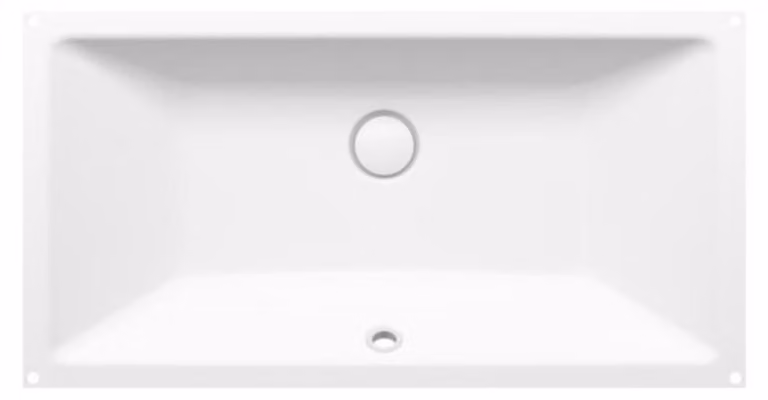 BetteLoft lavabo à encastrer, rectangulaire, sans trou pour robinetterie, avec trop-plein, 740x386x100mm, A231-000mUeL, A231-000mUeL