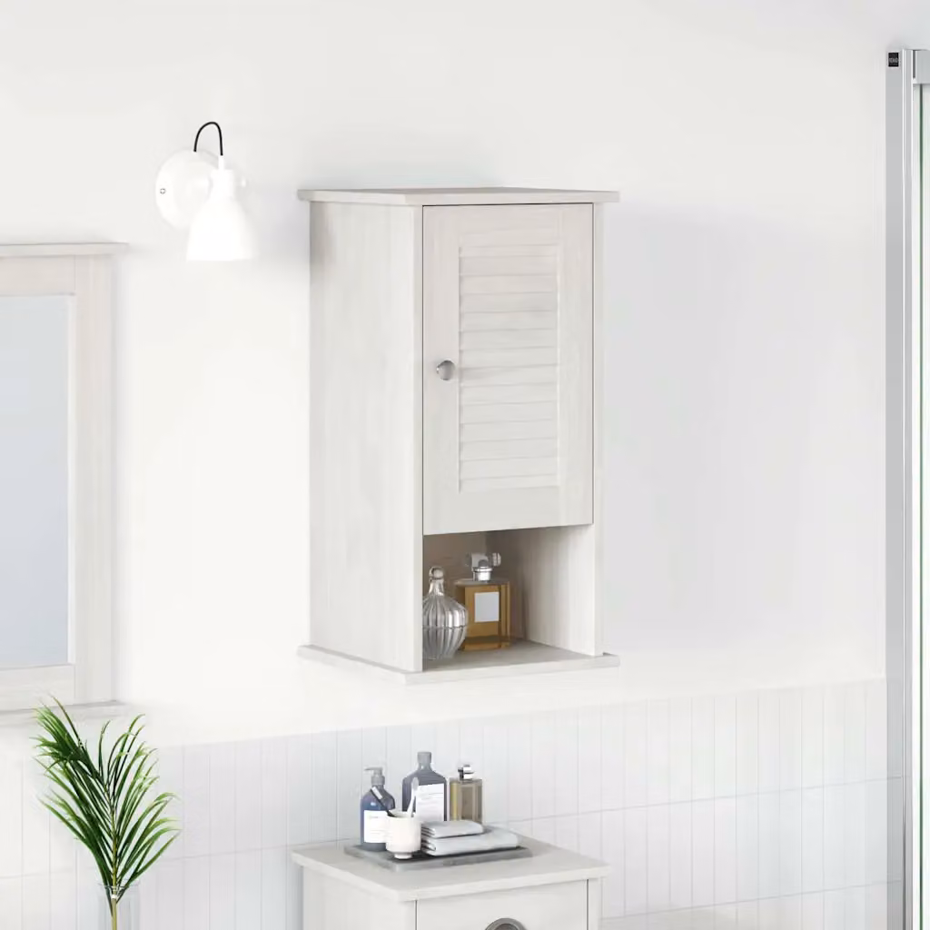 Mobile da bagno vidaXL VIGO bianco e bianco antico con ante a battente e ripiani interni L/P/H: 37 x 34 x 71,5 cm