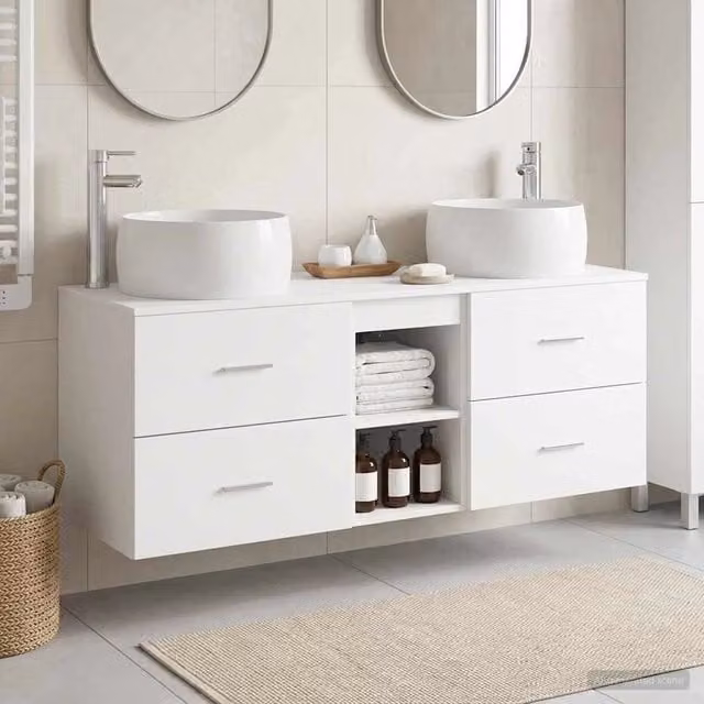 Set di mobili per il bagno 3 pz Bianco 49,5 x 44,5 x 66 cm 3405923