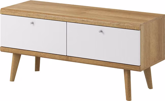 Tavolino per TV 107 cm PAVLIS - rovere riviera / bianco