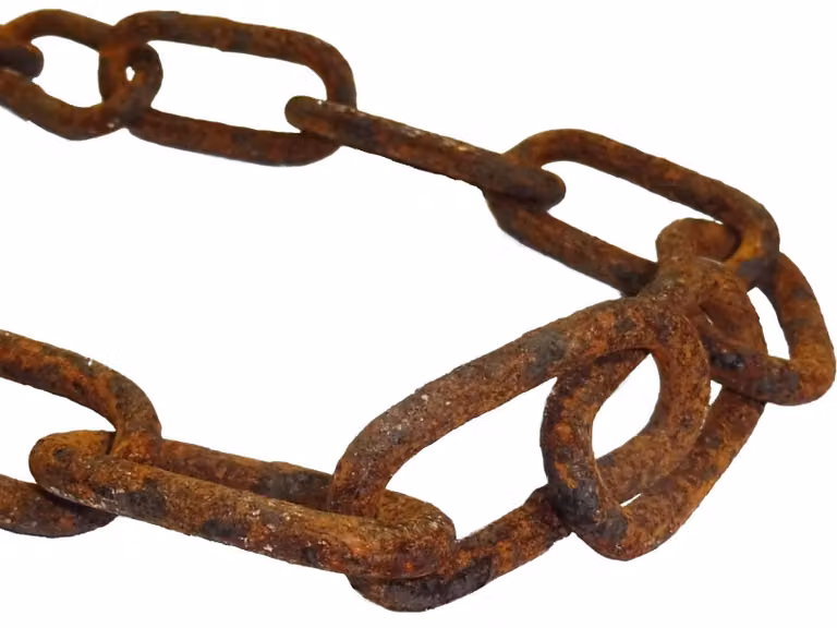 Elzusha - Catena in acciaio decorativa, stile vintage/retrò, 2 metri di lunghezza, 5 mm di spessore