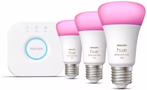 Philips hue white and color ambiance starter kit: 3 lampadine connesse e27 (1100) - 929002468811