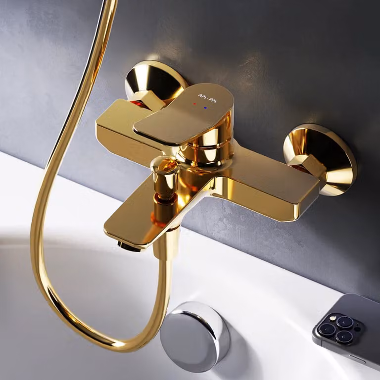 AM.PM Rubinetto per vasca da bagno Rubinetto per vasca da bagno oro Miscelatore monocomando Rubinetti per vasca da bagno in ottone a parete
