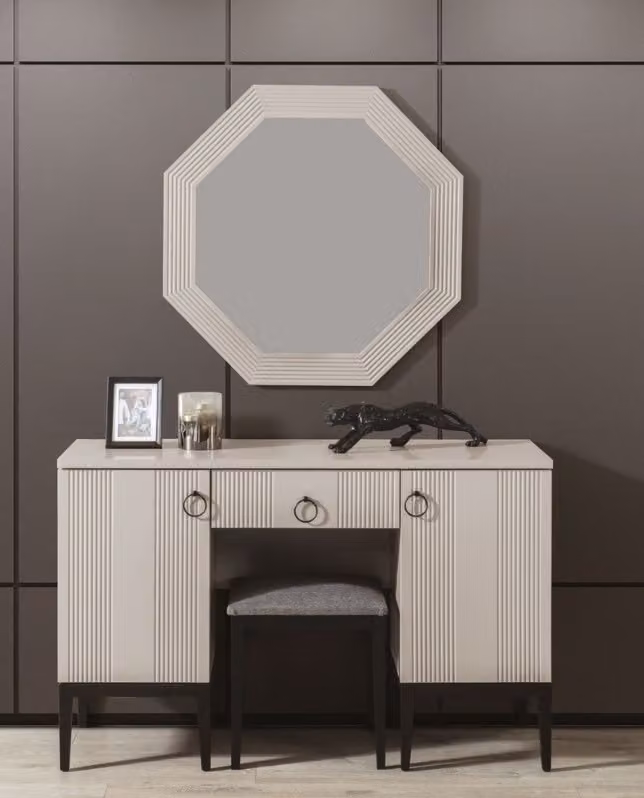 Schminktisch mit Spiegel Schlafzimmer Set Modern Design Luxus