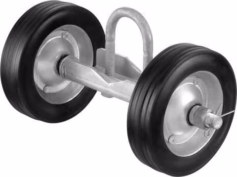 Kit Hardware VEVOR per Cancello Scorrevole da 6 Pollici con Ruote Universali e Rulli in Acciaio e Gomma, Colore Argento, Carico Massimo 600 libbre