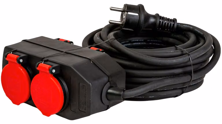 Blocco di distribuzione a 4 vie IP44, 10 m