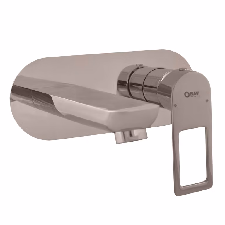 Slezák-RAV Miscelatore da incasso per lavabo NIL - grigio metallo - lucido, Colore: GRIGIO METALLICO - lucido, Finitura superficiale: PVD