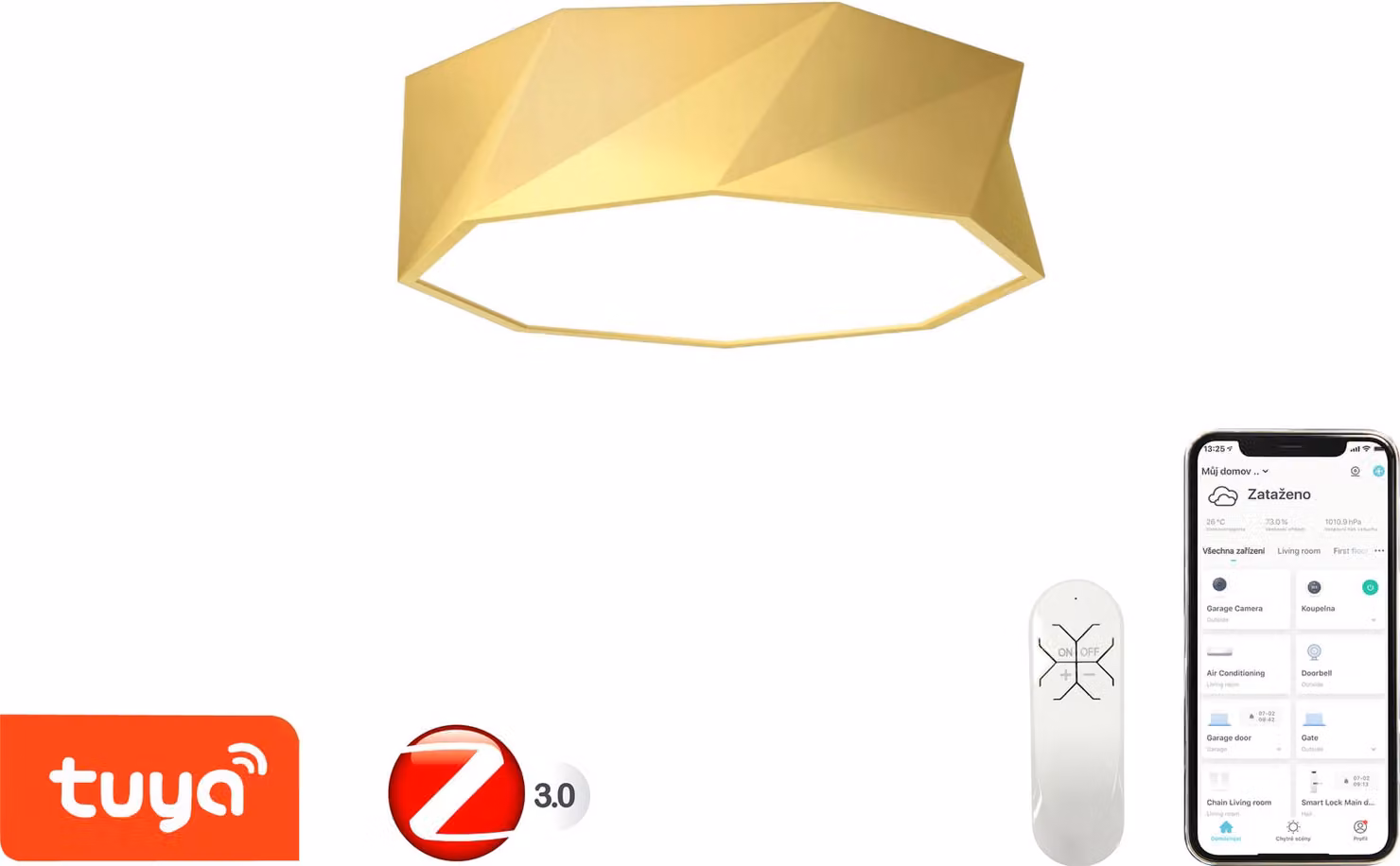 Immax NEO DIAMANTE Plafoniera intelligente 40cm W oro Zigbee 3.0