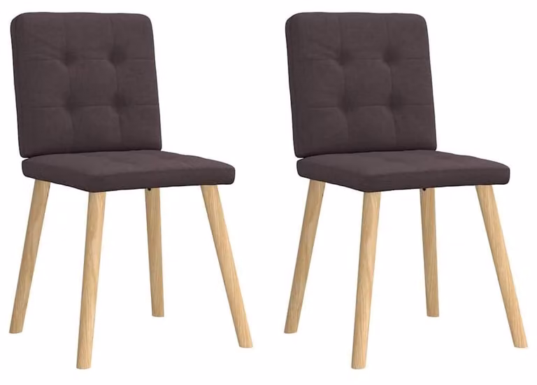 Set di 2 sedie da pranzo con struttura in legno e metallo