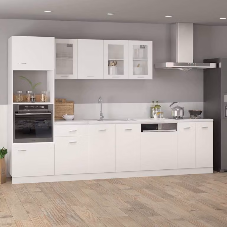 vidaXL Armadio per Microonde “Lyon” Bianco 60x57x207 cm