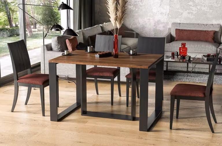 Endo-Möbel tavolo da pranzo allungabile Borys 130cm - 330cm tavolo da pranzo in metallo con base a slitta (rovere Stirling)