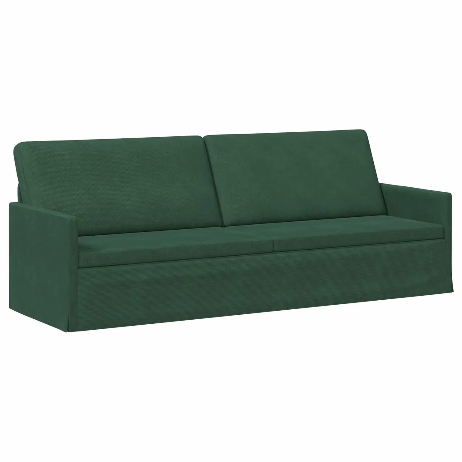 vidaXL Divano a 3 posti moderno in tessuto verde con struttura in metallo L: 220 cm, P: 81 cm, H: 82 cm