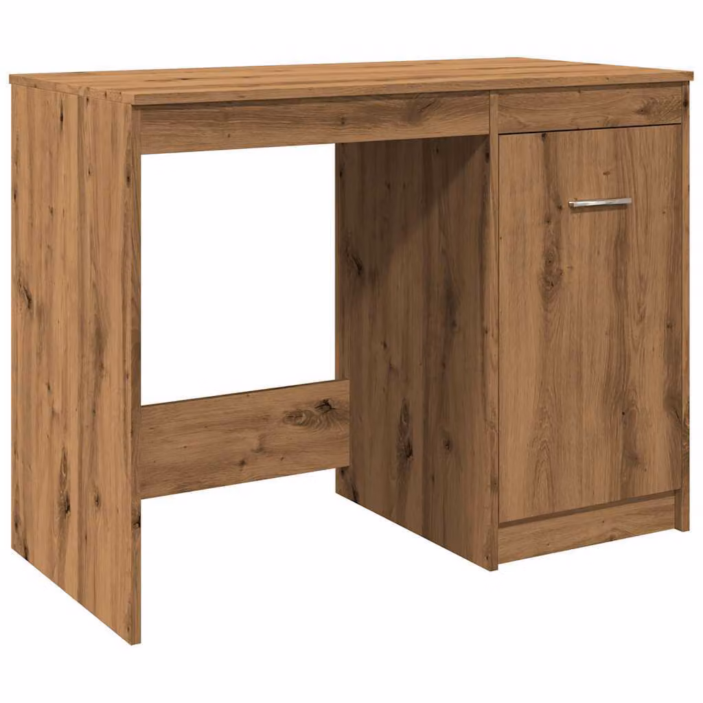 Scrivania Rovere Artigianale 100x50x76 cm in Legno Multistrato