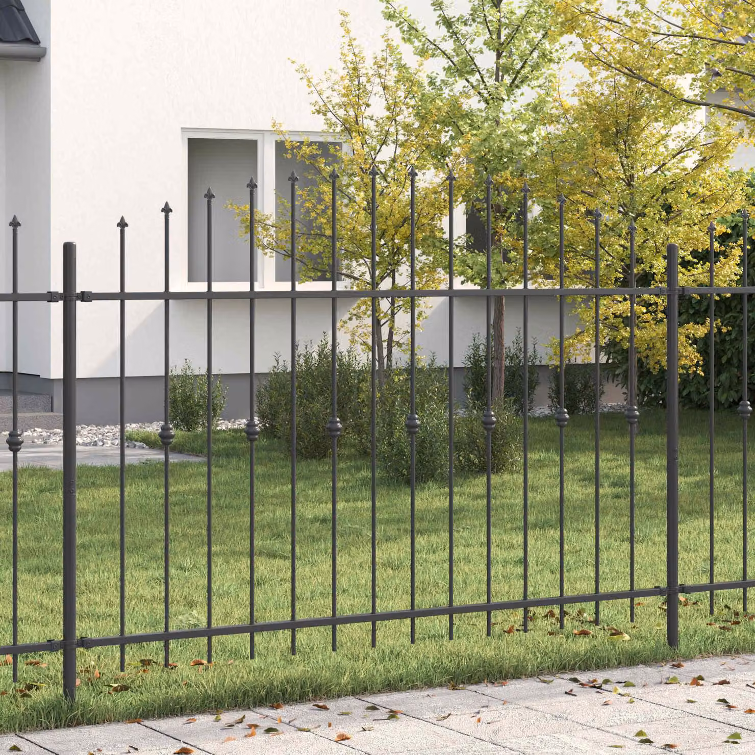 Maison Exclusive - Recinzione divisoria ASTEN, 200 x 136 cm, acciaio verniciato a polvere, colore nero