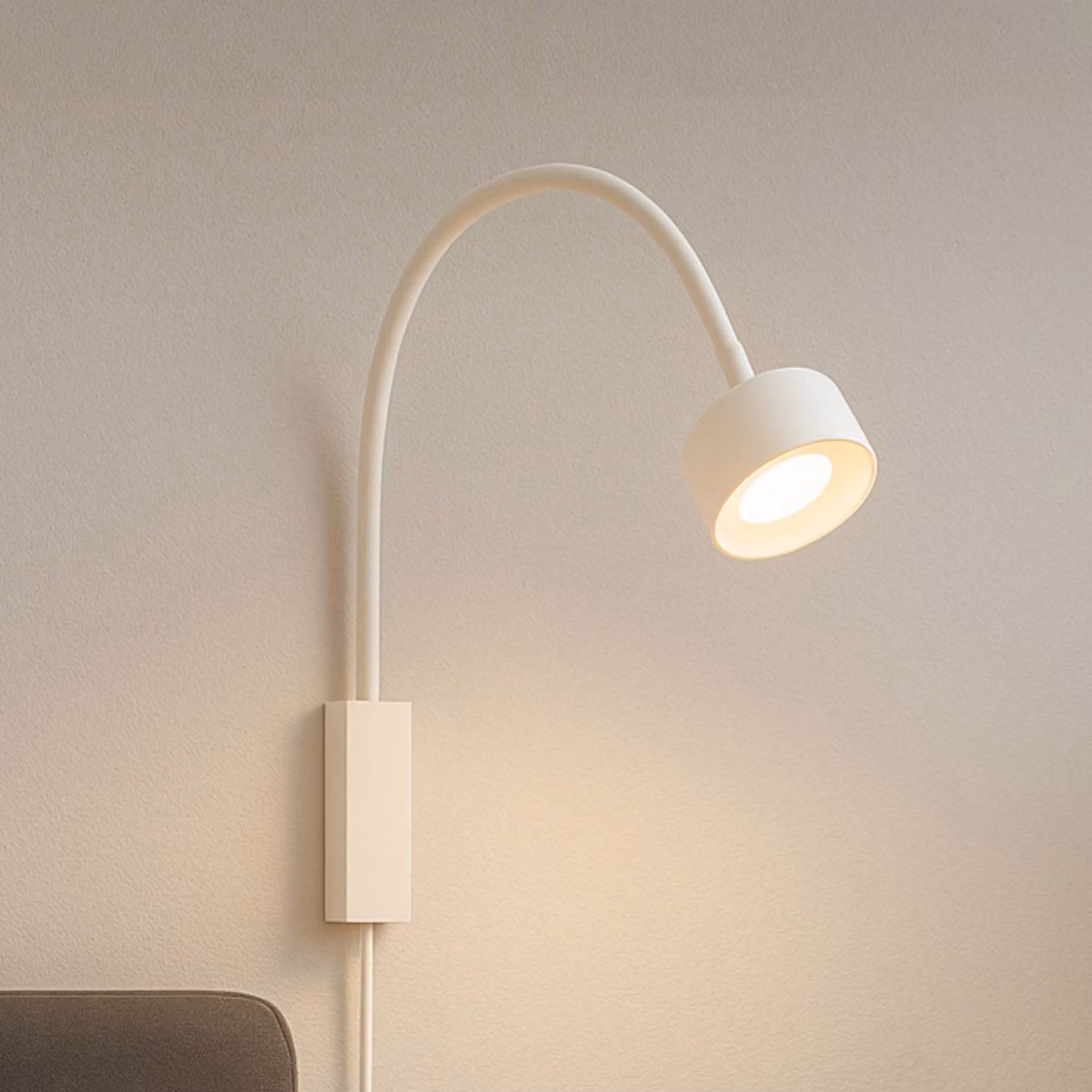 FH Lighting Applique da parete a LED Magnetic, dimmerabile, Bianco / Opale, Camera da letto, Metallo, Applique a LED
