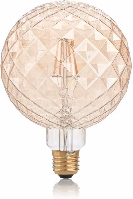 Set di 10 Lampadine LED Pearl Ideal Lux E27 Vintage Ambra 4W 2200K 380 Lm