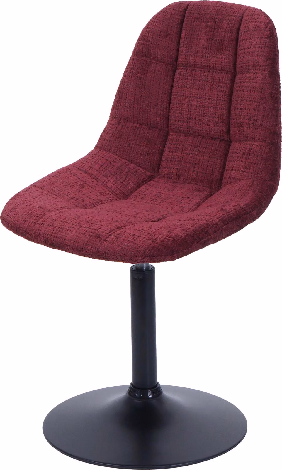 Sedia da sala da pranzo | A x L x P 83 x 47 x 43 cm | Altezza seduta 47 cm | Acciaio Tessuto/textile ciniglia | Bordeaux | Sedia da cucina Sedia Sedia girevole