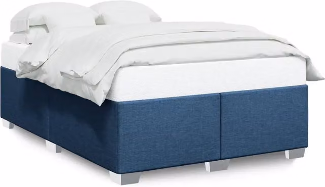 Letto matrimoniale | Letto per adulti | Giroletto senza Materasso Blu 160x200 cm in Tessuto