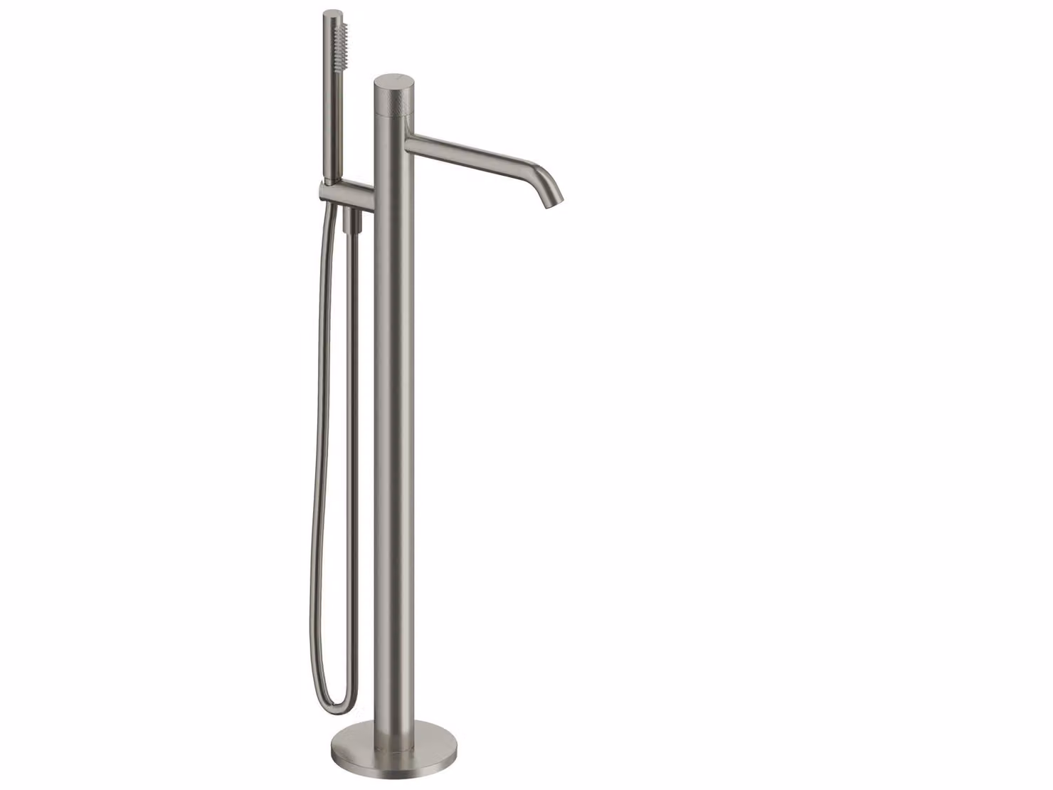 SANYCCES LOOP K Miscelatore monocomando per vasca da bagno, nichel spazzolato