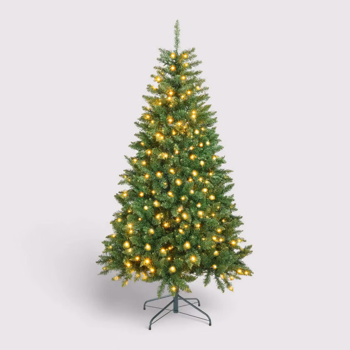 Nakhil - Albero di Natale verde con luci a led H 210 cm