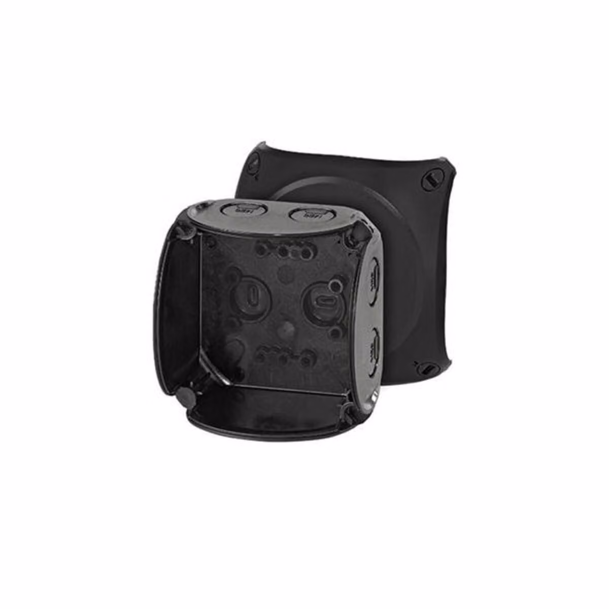 Hensel KF 0200 B Scatola di derivazione cavi fino a 2,5 qmm senza terminale nero Montaggio esterno LxHxP 93x93x62 mm