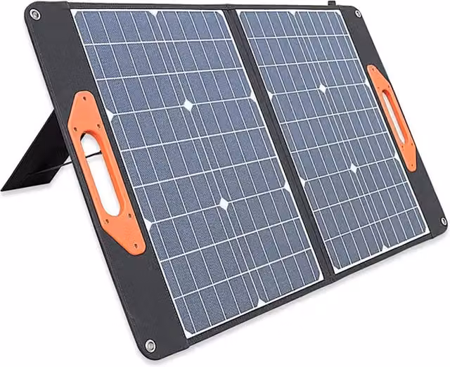 Pannello solare pieghevole portatile PLANETITALY 120W fotovoltaico 19.8V colore nero per ricarica batterie e generatori elettrici